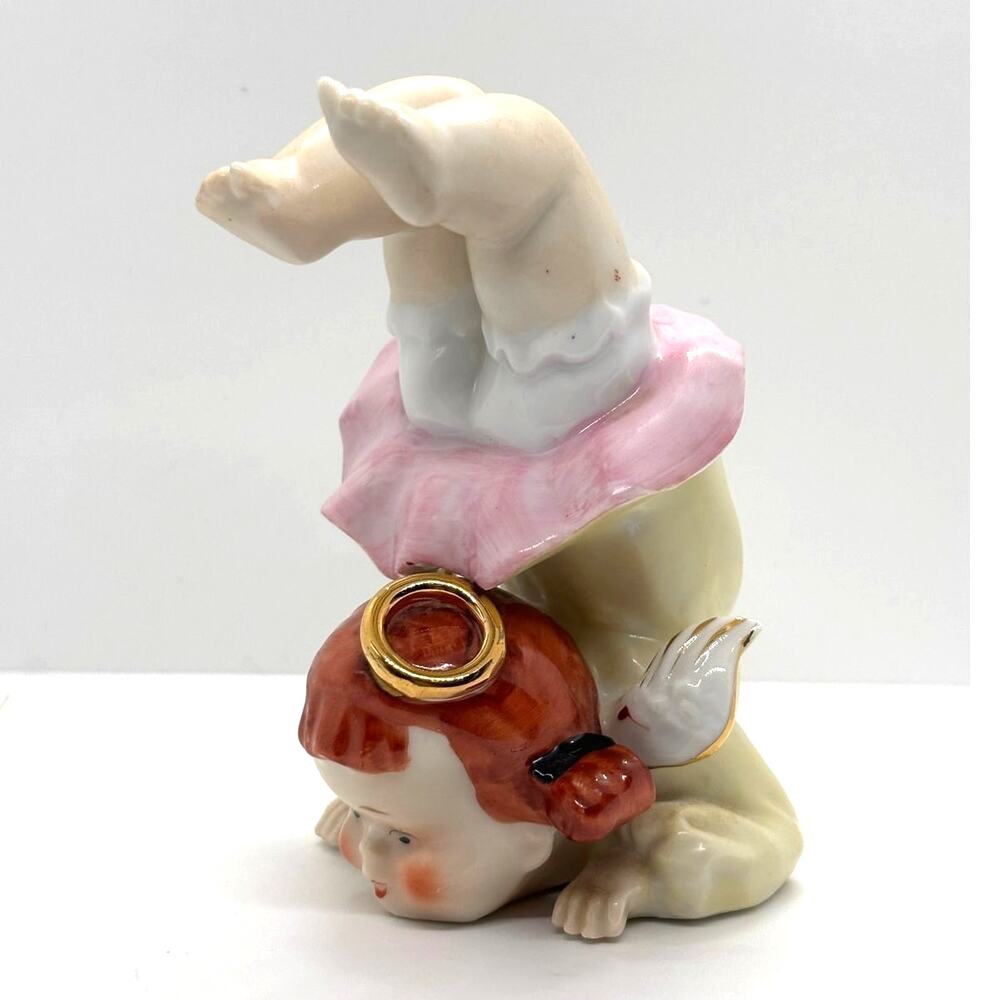 Vintage Ardalt Tumbling Angel Girl with Halo Figurine, Made in Japan